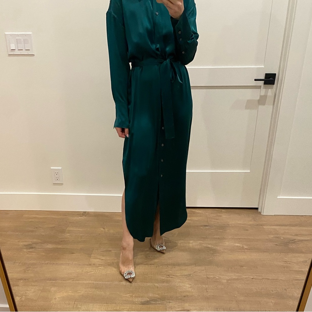 Emerald green maxi dress